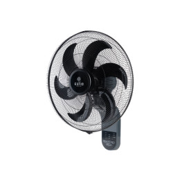 Estia Ανεμιστηρας Επιτοιχιος bow 45cm 75w Μαυρος με με Τηλεχειριστηριο
