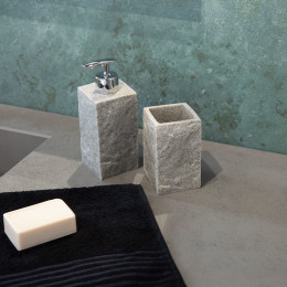 Estia Αντλια Σαπουνιου Rock Ρhτινης 240ml Γκρι