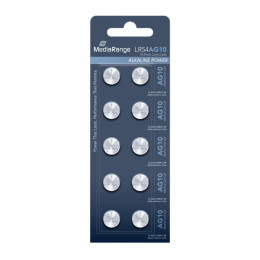 Mediarange Premium Alkaline Coin Cells Ag10|lr54|1.5v Pack 10  (Mrbat112)