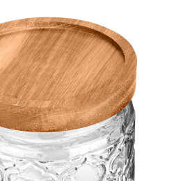 Estia Δοχειο Αποθηκευσης Allure Γυαλινο 700ml 14x10cm Αναγλυφο