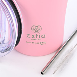 Estia Θερμος Coffee mug Save the Aegean 500ml Blossom Rose