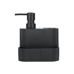 Estia Δοχειο Υγρου Πιατων με Θηκες για Βουρτσα & Σφουγγαρι Μαυρο