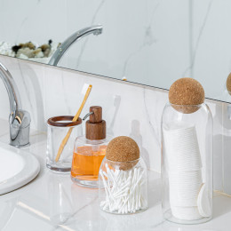 Estia Δοχειο Αποθηκευσης Γυαλινο 950ml με Καπακι Φελλου