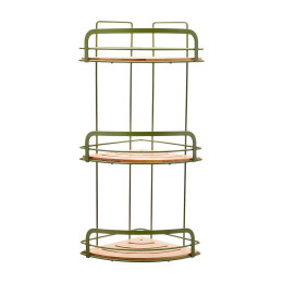 Estia Εταζεραolive Series  Μεταλλικη Γωνιακη 3 Θεσεων 49x19.5x19.5cm Λαδι