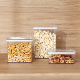 Estia Δοχειο Αποθηκευσης Πλαστικο 1650ml Διαφανες Στοιβαζομενο