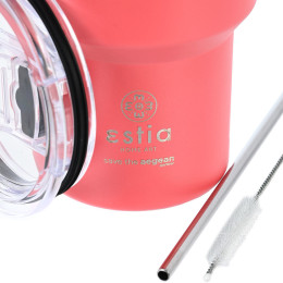 Estia Θερμος mug Lite Save the Aegean 400ml Fusion Coral