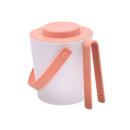 Estia Δοχειο Παγου Πλαστικο Διπλου Τοιχωματος με Λαβιδα Σαπιο Μηλο