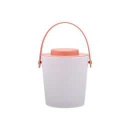 Estia Δοχειο Παγου Πλαστικο Διπλου Τοιχωματος με Λαβιδα Σαπιο Μηλο