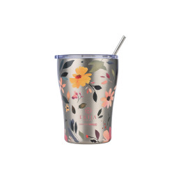 Estia Θερμος Coffee mug Save the Aegean 350ml silver Botanic