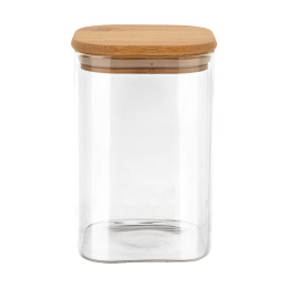 Estia Δοχειο Αποθηκευσης Bamboo Essentials 950ml Γυαλινο με Καπάκι