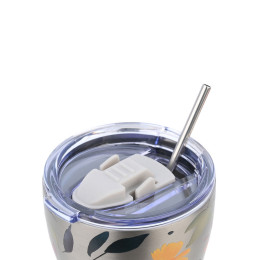 Estia Θερμος Coffee mug Save the Aegean 350ml silver Botanic