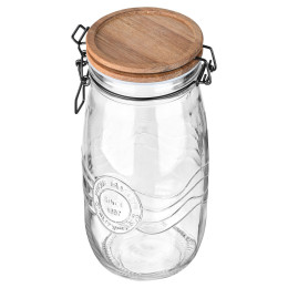 Estia Δοχειο Αποθηκευσης Allure Γυαλινο 2000ml με Κλιπ Καπακι