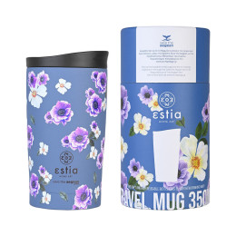 Estia Θερμος Travel mug Save the Aegean 350ml Garden Blue