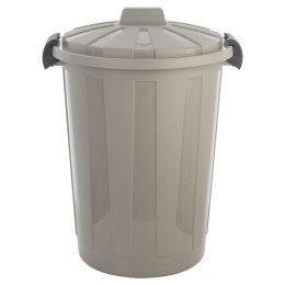 Καδος Απορριματων Outbin Εξωτερικου Χωρου Πλαστικος με Καπακι 60lt Γκρι