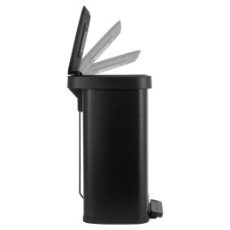 Estia Καδος Απορριματων Flatop Soft Close 50lt ματ Μαυρος