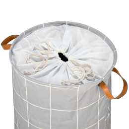 Καλαθι Απλυτων Checkered 60lt Πτυσσομενο με Χερουλια 40x40x50cm