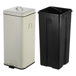 Estia Καδος Απορριματων Soft Close Antigua 30lt mat Ivory