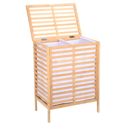 Estia Καλαθι Απλυτων Bamboo Essentials 60lt Διπλο