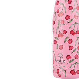 Estia Θερμος Travel Flask Save the Aegean 500ml Cherry Rose