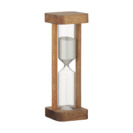 Κλεψυδρα Allure 15 Λεπτων Γυαλινη me Ξυλινο Πλαισιο Φ5x14cm
