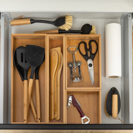 Estia Κουτι Οργανωσης Συρταριου Bamboo Essentials 8x38x7cm