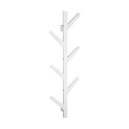 Estia Κρεμαστρα Τοιχου Bamboo Καθετη 6 Θεσεων με Πλακε Γαντζους Λευκη