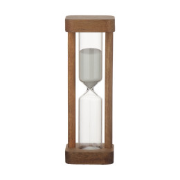 Κλεψυδρα Allure 15 Λεπτων Γυαλινη me Ξυλινο Πλαισιο Φ5x14cm