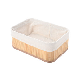 Estia Καλαθι Οργανωσης Bamboo Essentials 30x20cm me Επενδυση