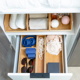 Estia Κουτι Οργανωσης Συρταριου Bamboo Essentials 8x38x7cm