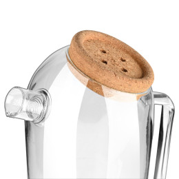 Estia Κανατα Γυαλινη 1800ml με Καπακι Φελλου