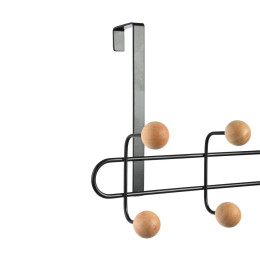 Κρεμαστρα Πορτας Μεταλλικη 41x7.5x23cm 8 Θεσεων Μαυρη