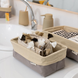 Estia Καλαθι Οργανωσης Fjord με Εσωτερικη Επενδυση 20x10x10cm Driftwood