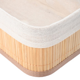 Estia Καλαθι Οργανωσης Bamboo Essentials 30x20cm me Επενδυση
