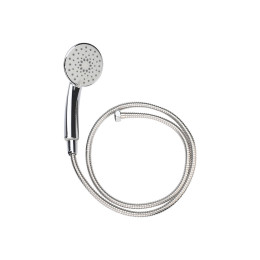 Estia Κεφαλη Ντους Χρωμιου 10.5cm με 5 Λειτουργιες Ροης & Σπιραλ Ανοδειδωτο 1.5m