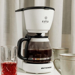 Estia Καφετιερα Φιλτρου Intense Luminus Πλαστικη 1000w με Γυαλινη Κανατα 1.25lt ματ