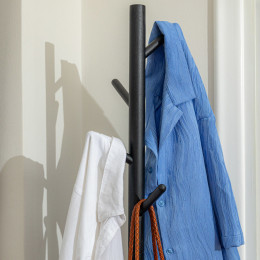 Estia Καλογερος Ρουχων 8 Θεσεων Ξυλινος Μαυρος