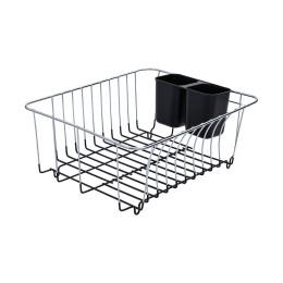 Καλαθι Νεροχυτη Μεταλλικο 35x30x15cm με Μαυρη Βαση Σιλικονης