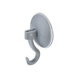 Κρεμαστρα Μονη Πλαστικη με Βεντουζα Γκρι