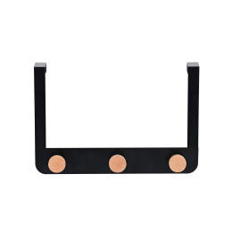 Estia Κρεμαστρα Πορτας Τριπλη Μεταλλικη Μαυρη