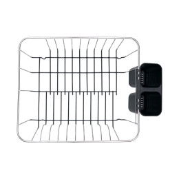 Καλαθι Νεροχυτη Μεταλλικο 35x30x15cm με Μαυρη Βαση Σιλικονης