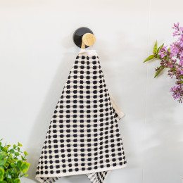 Estia Κρεμαστρα Επιτοιχια Bamboo Essentials Μονη Μεταλλικη Μαυρη