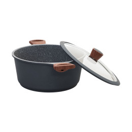 Estia Κατσαρολα Stone Αντικολλητικη Χυτου Αλουμινιου 28cm 6.7lt