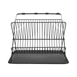 Estia Πιατοθηκη Αναδιπλουμενη Μεταλλικη Μαυρη 2 Επιπεδων