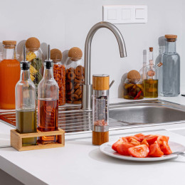 Estia Μπουκαλια για Λαδι & Ξυδι Γυαλινο 500ml me ροη σετ 3 Τεμ.