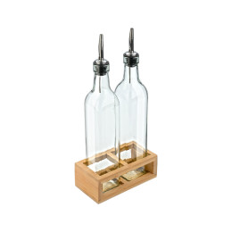 Estia Μπουκαλια για Λαδι & Ξυδι Γυαλινο 500ml me ροη σετ 3 Τεμ.