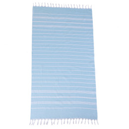 Estia Πετσετα Θαλασσης Azure Stripes Βαμβακερη 80x170cm Γαλαζιο