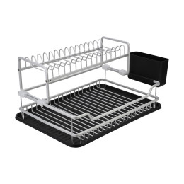 Estia Πιατοθηκη Αλουμινιου Διωροφη με Πλαστικο Δισκο