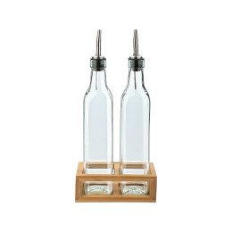 Estia Μπουκαλια για Λαδι & Ξυδι Γυαλινο 500ml me ροη σετ 3 Τεμ.