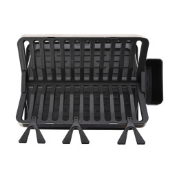 Estia Πιατοθηκη Αναδιπλουμενη Ανοξειδωτη 2 Επιπεδων 48x35.4x27.2cm Μαυρη