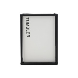 Estia Ποτηρακι Μπανιου Cage Κεραμικο Λευκο με Μεταλλικο Πλαισιο